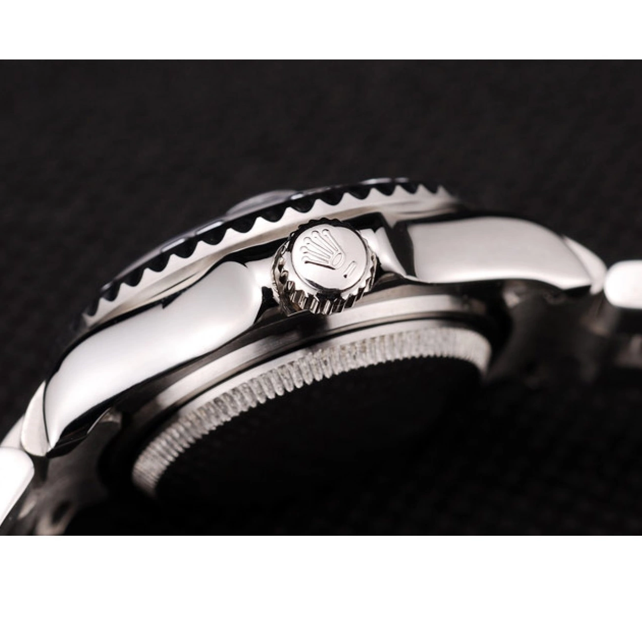 Aaa replica watch Master Rolex Beige Bezel Silver Dial Yacht 0608